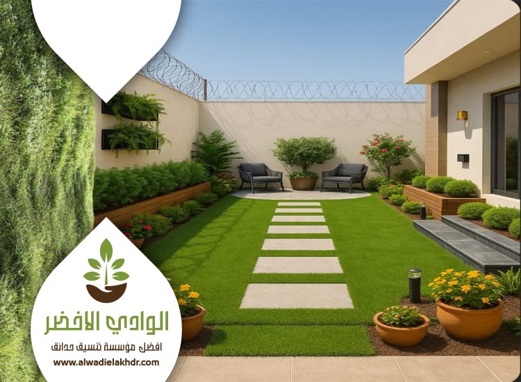 تنسيق حدائق بحي النخيل