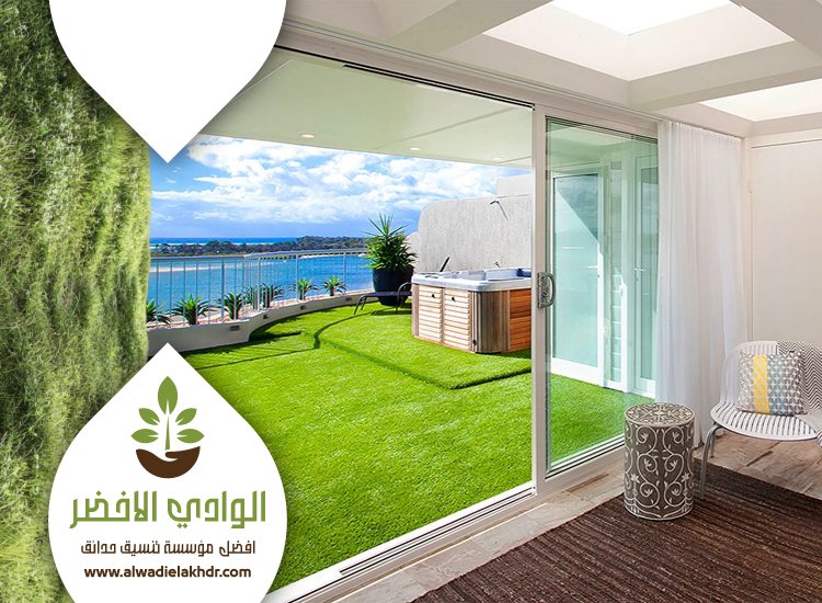 تركيب عشب بحي الواحة