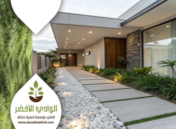 تصميم ممرات حجرية بالرياض